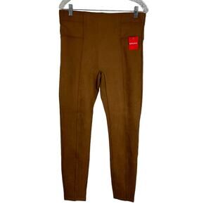 Spanx NWT Faux Suede Leggings Rich Caramel Size XL High Waisted Pull-on Stretch
